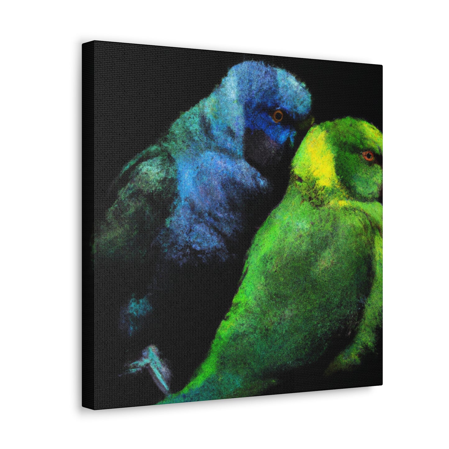 Lovebirds in Flight - Canvas