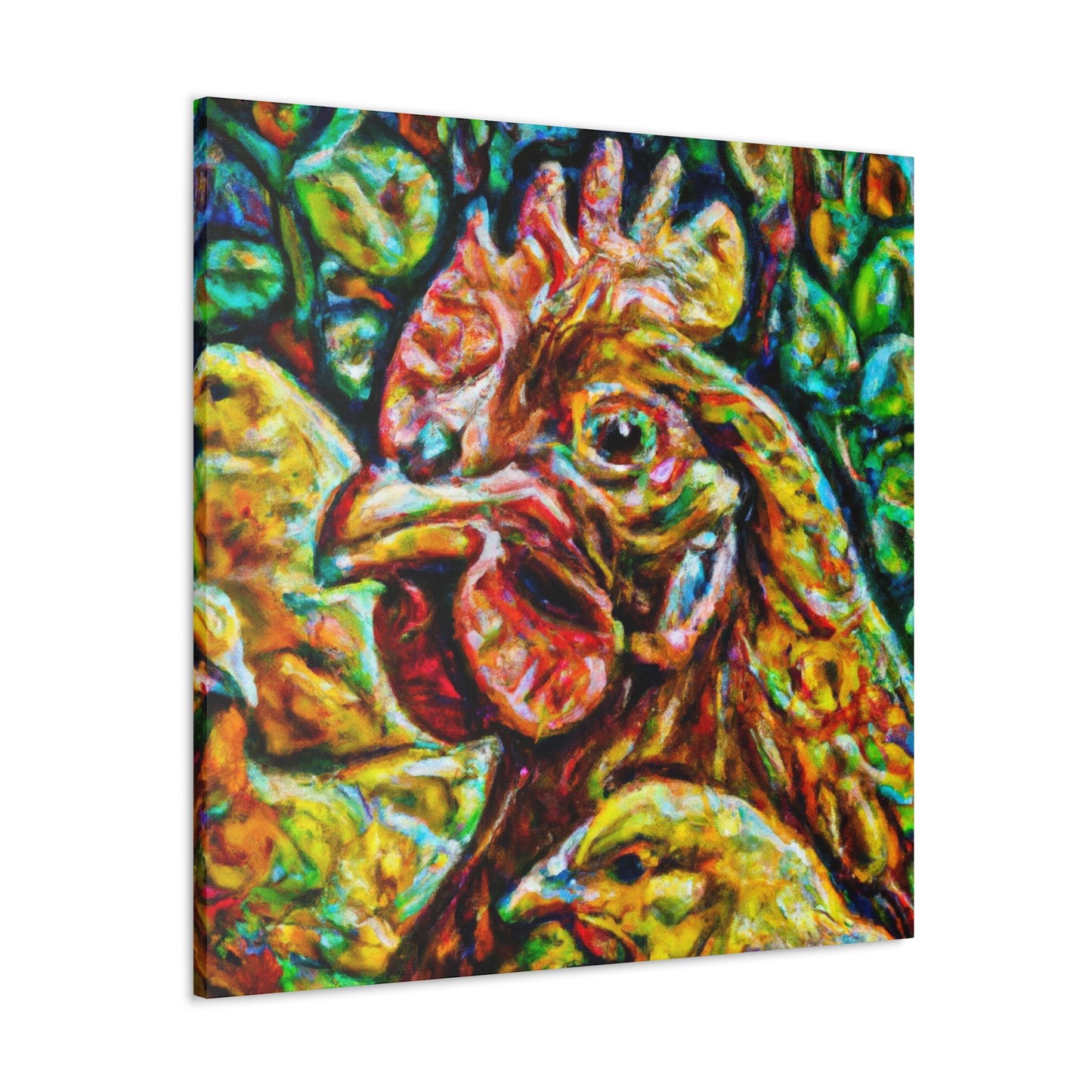 "Chickens in Impressionism" - Canvas