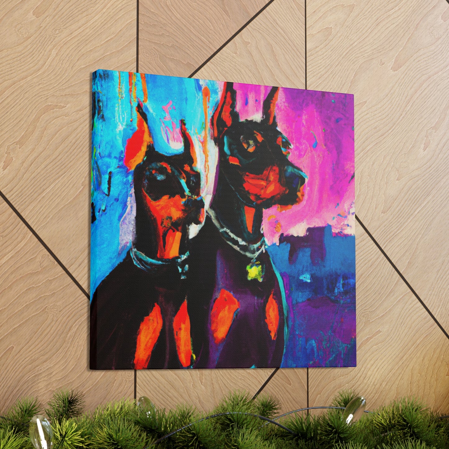 Rocking Doberman Art - Canvas