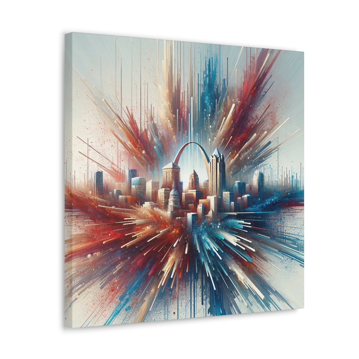 "Cityscape Serenade: Melting Horizons" - Canvas