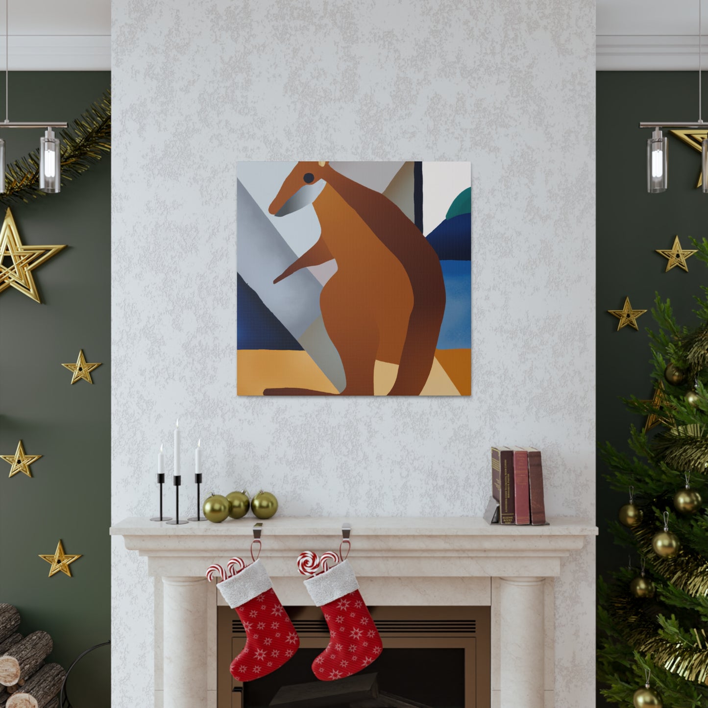 Wallaby in Art Deco - Canvas