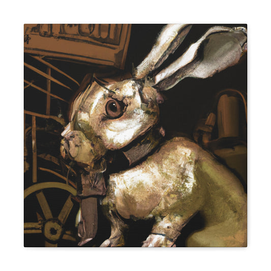 Rabbit in Steampunk Land - Canvas