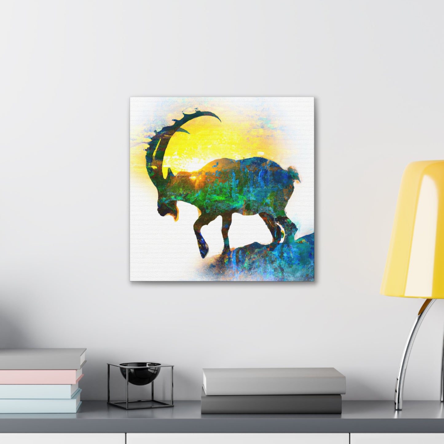 Ibex In Mountainscape - Canvas