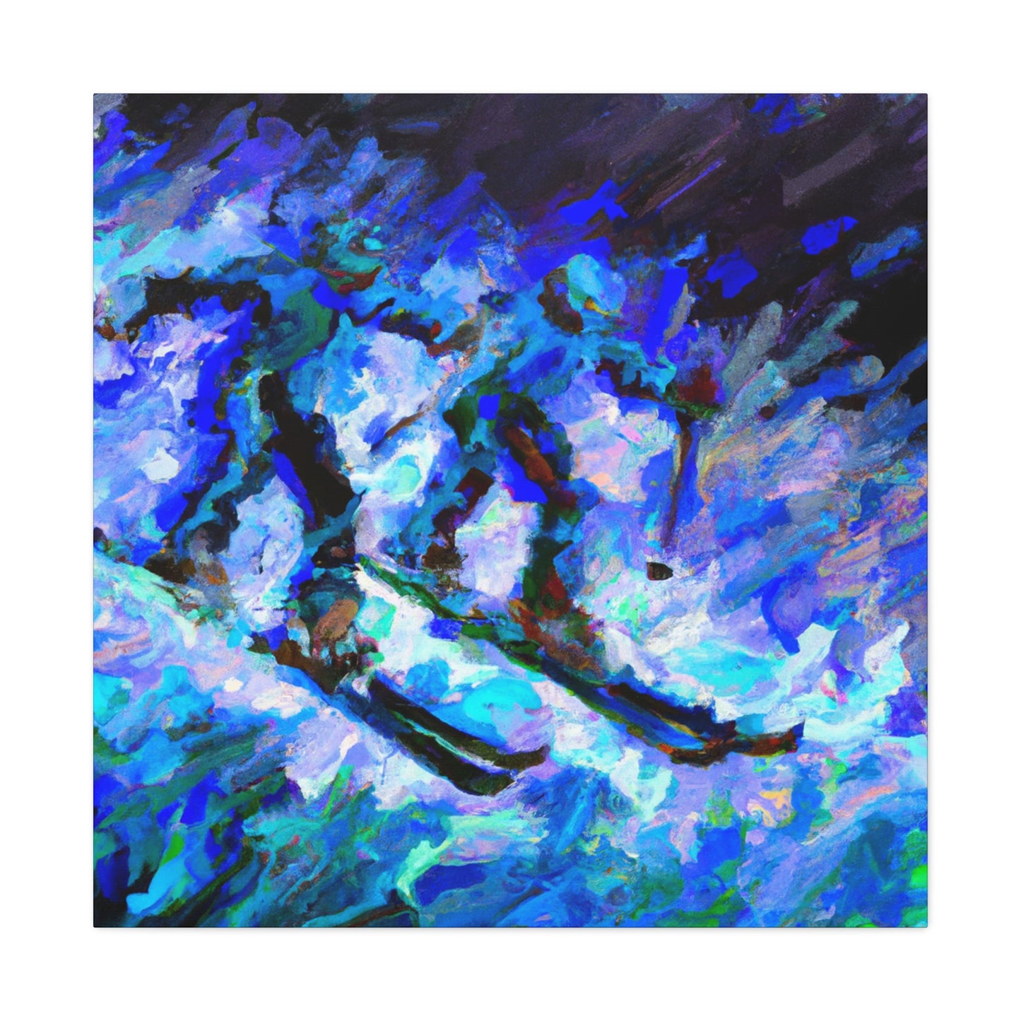 Skiing in Impressionism - Canvas