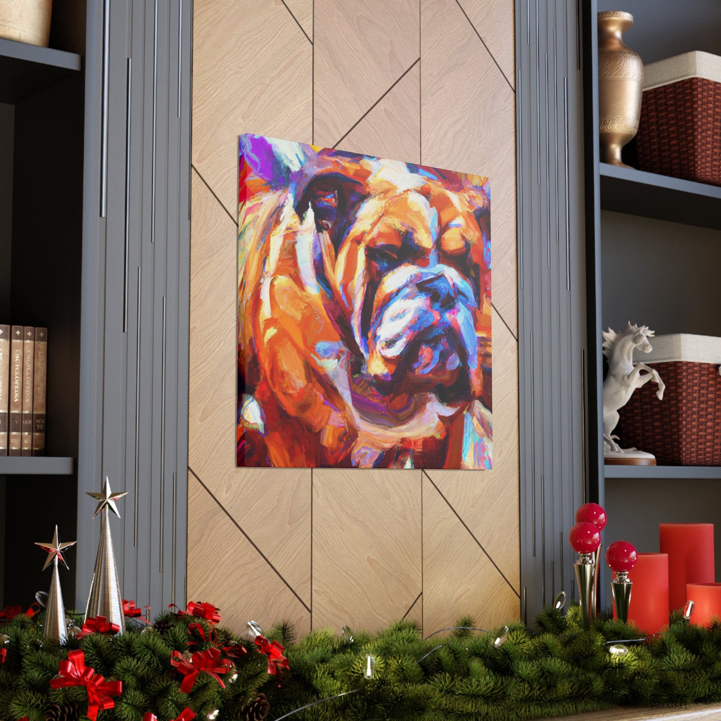 "Bulldog in Impressionism" - Canvas