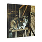 "Barn Cat Contentment" - Canvas