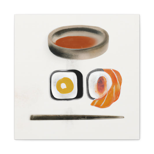 "Sushi Symphony Minimalism" - Canvas