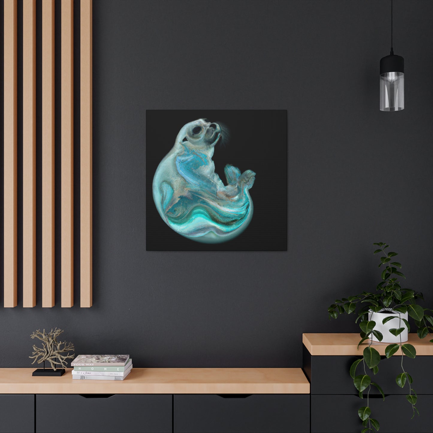 Harp Seal Reflection Dance - Canvas