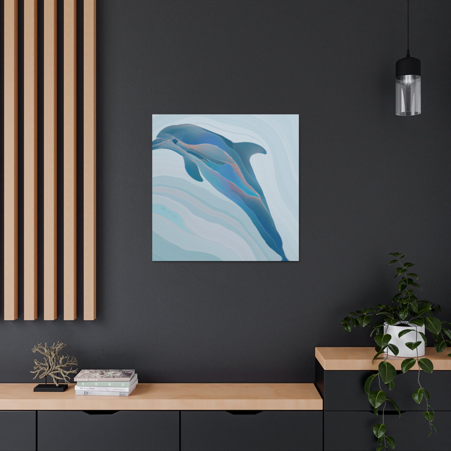 Dolphin's Playful Joy - Canvas