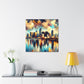 Miami: Vibrant Cityscape Eruption - Canvas