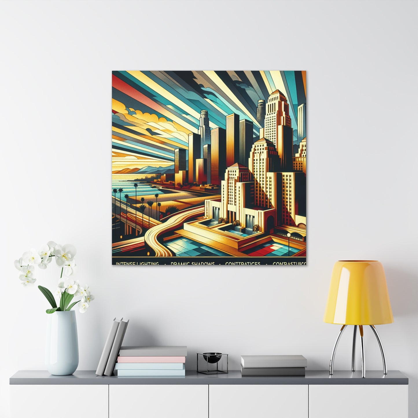 "Urban Dreamscape: 1920s L.A." - Canvas