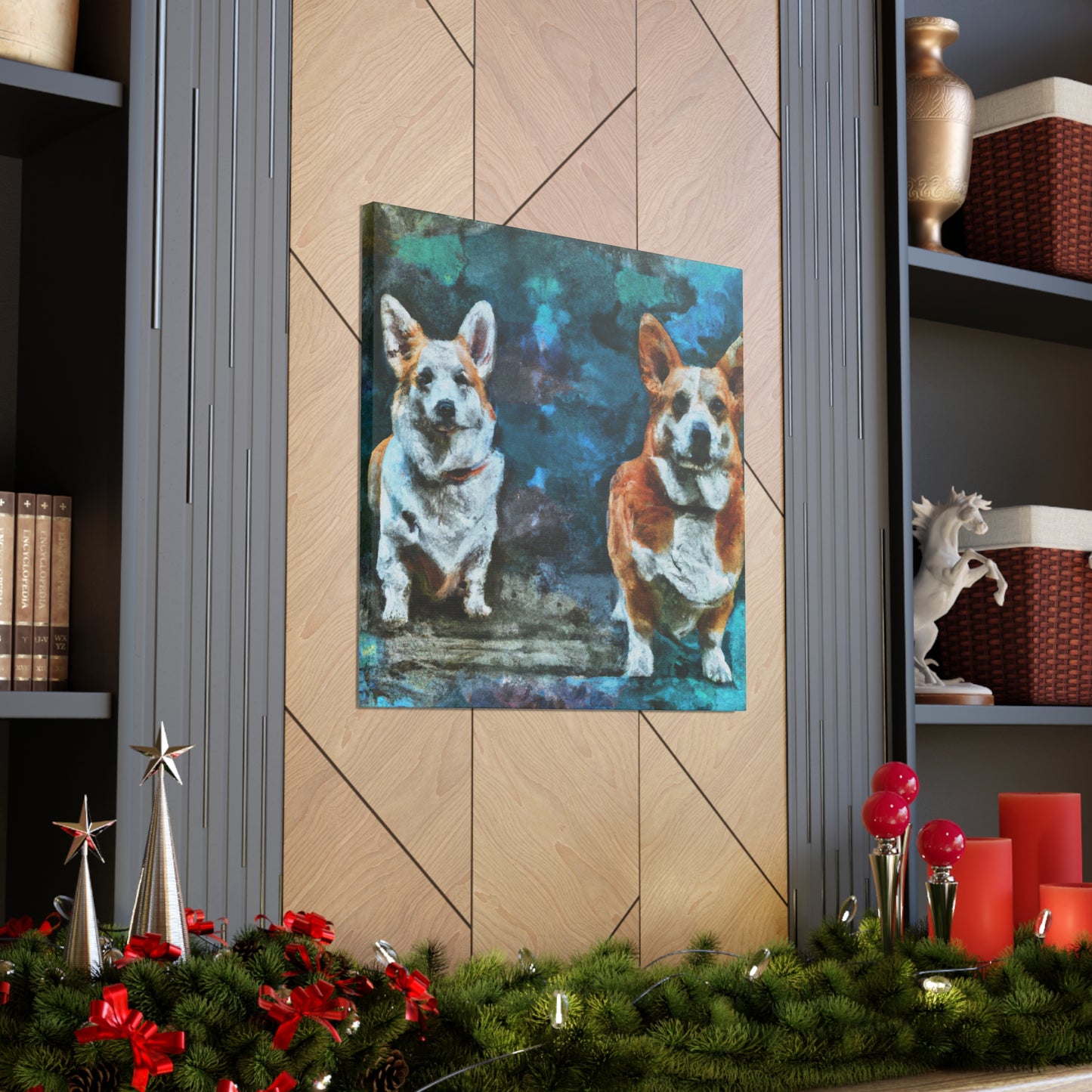 "Corgis At Playtime" - Canvas