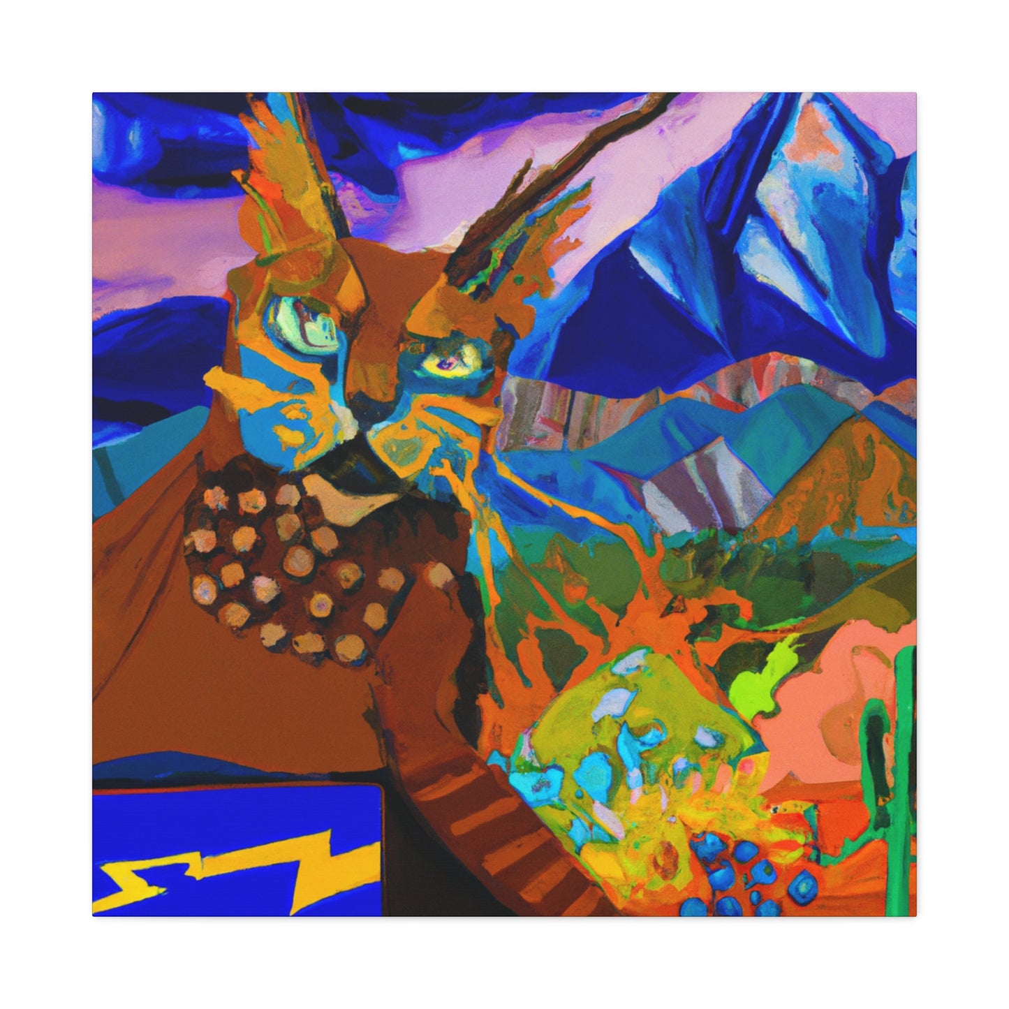 Bobcat in Wonderland. - Canvas