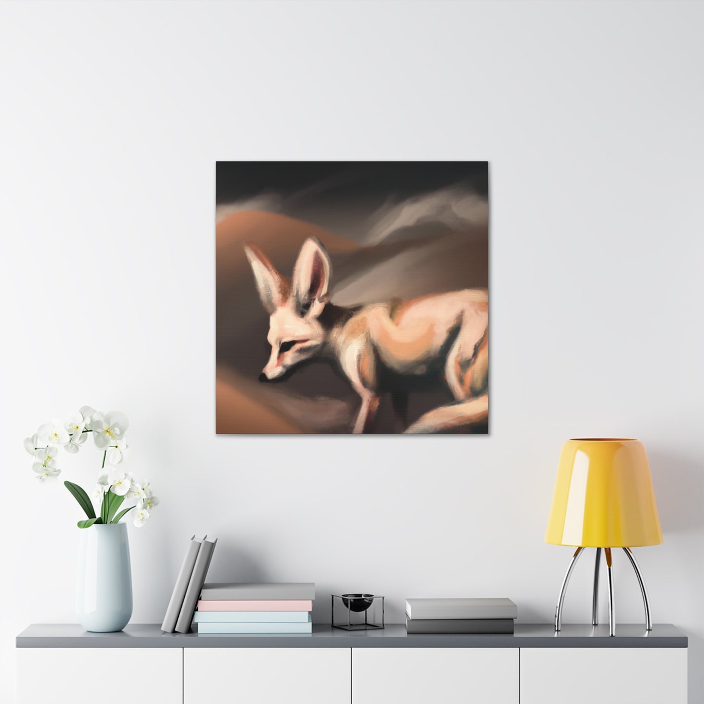 "Fennec Fox Sunrise Glow" - Canvas