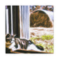 "Barn Cat Slumbering" - Canvas