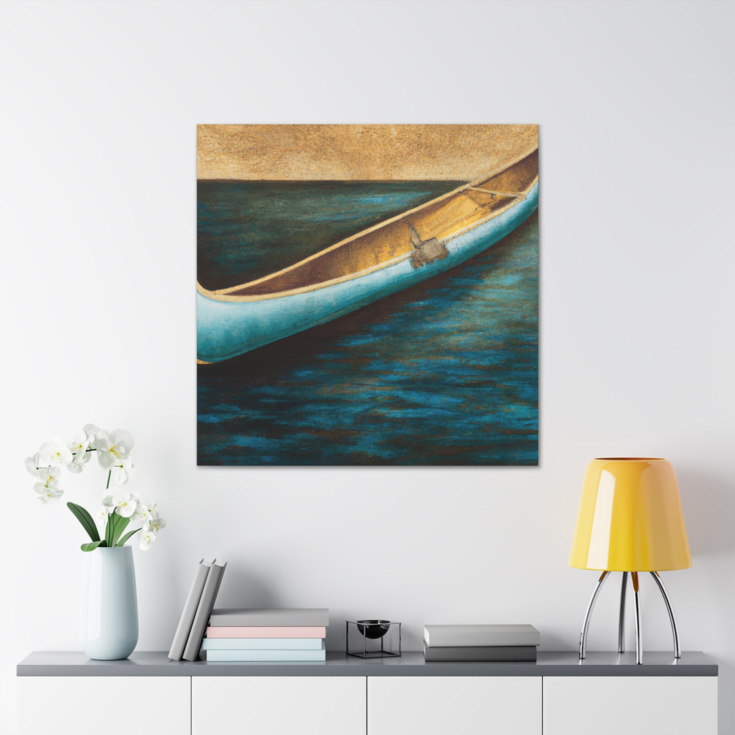 Canoes on the River - Canvas