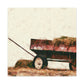 "Hay-Filled Countryside Wagon" - Canvas