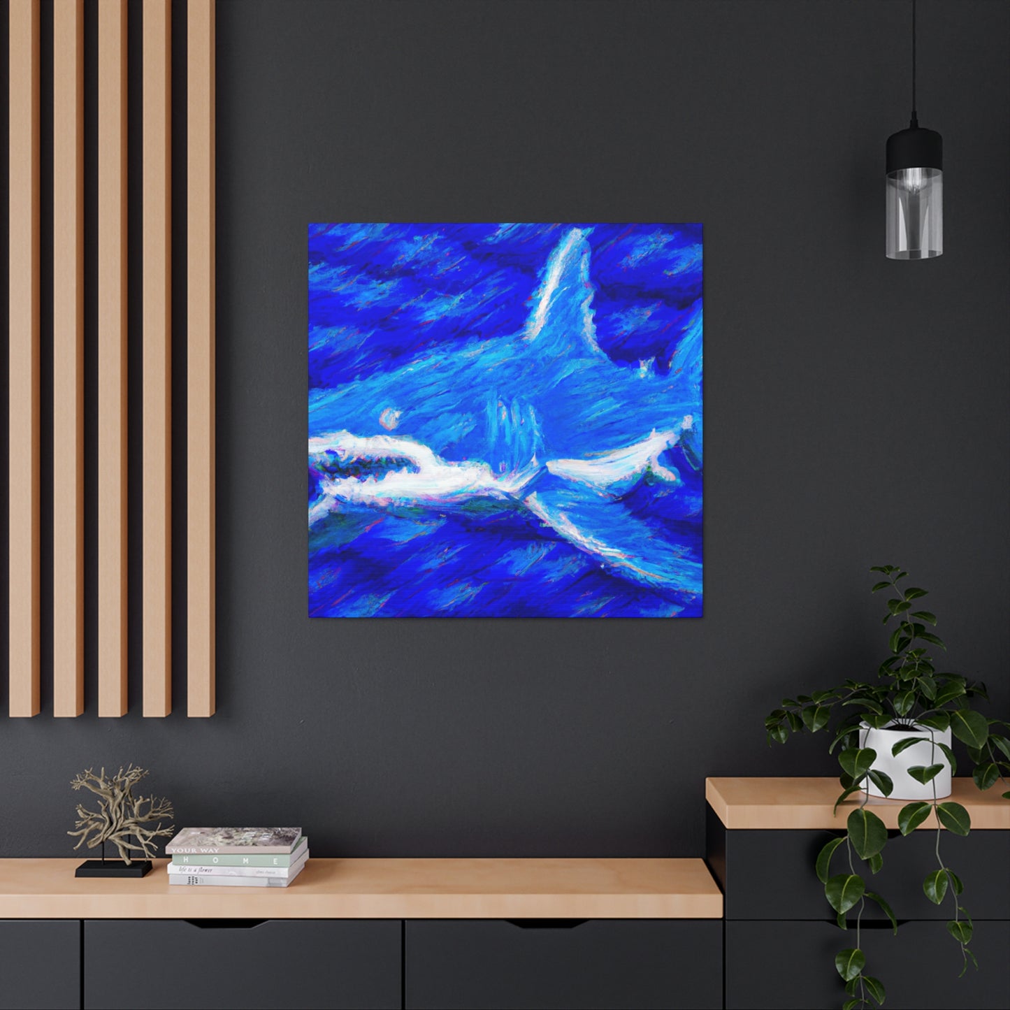 "Shark's Midnight Mist" - Canvas