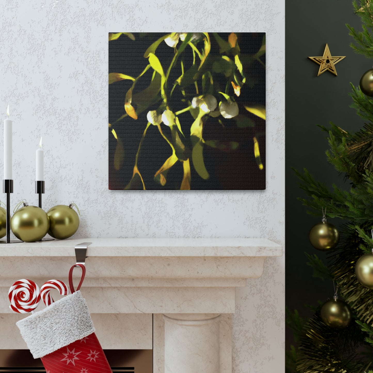 Mistletoe in abstracted. - Canvas