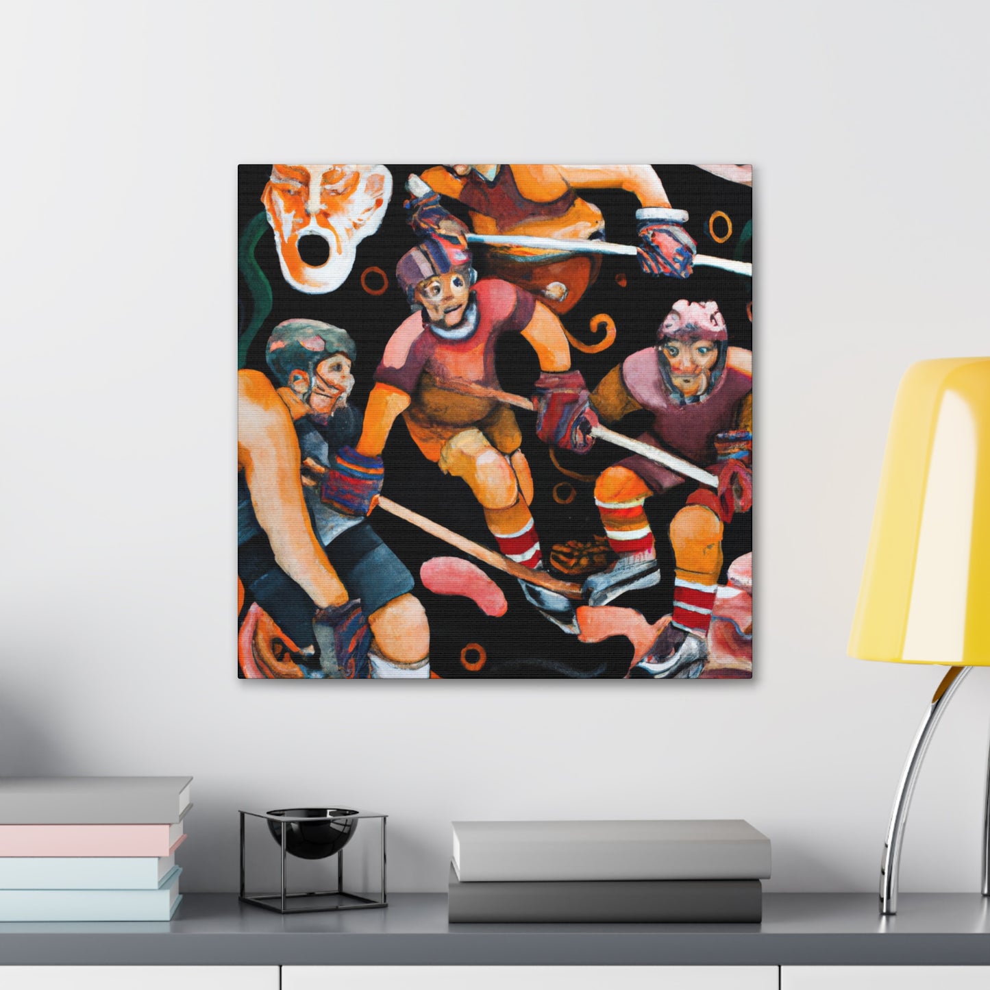 "The Hockey Rococo Painting" - Canvas