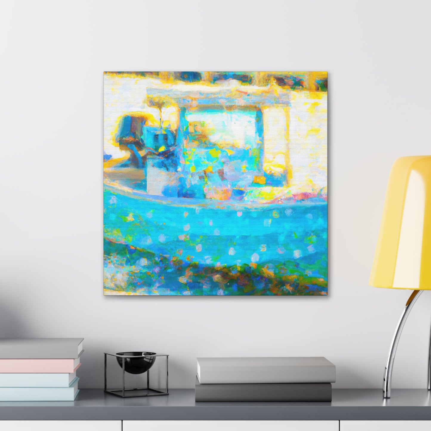 Bass Fishing Impressionism - Canvas