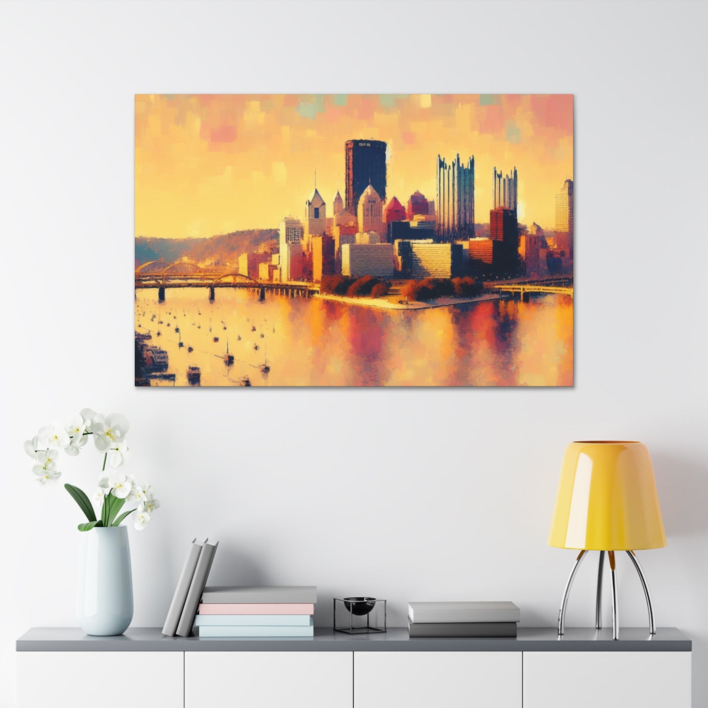 Riverside Sunsets: Pittsburgh - Canvas