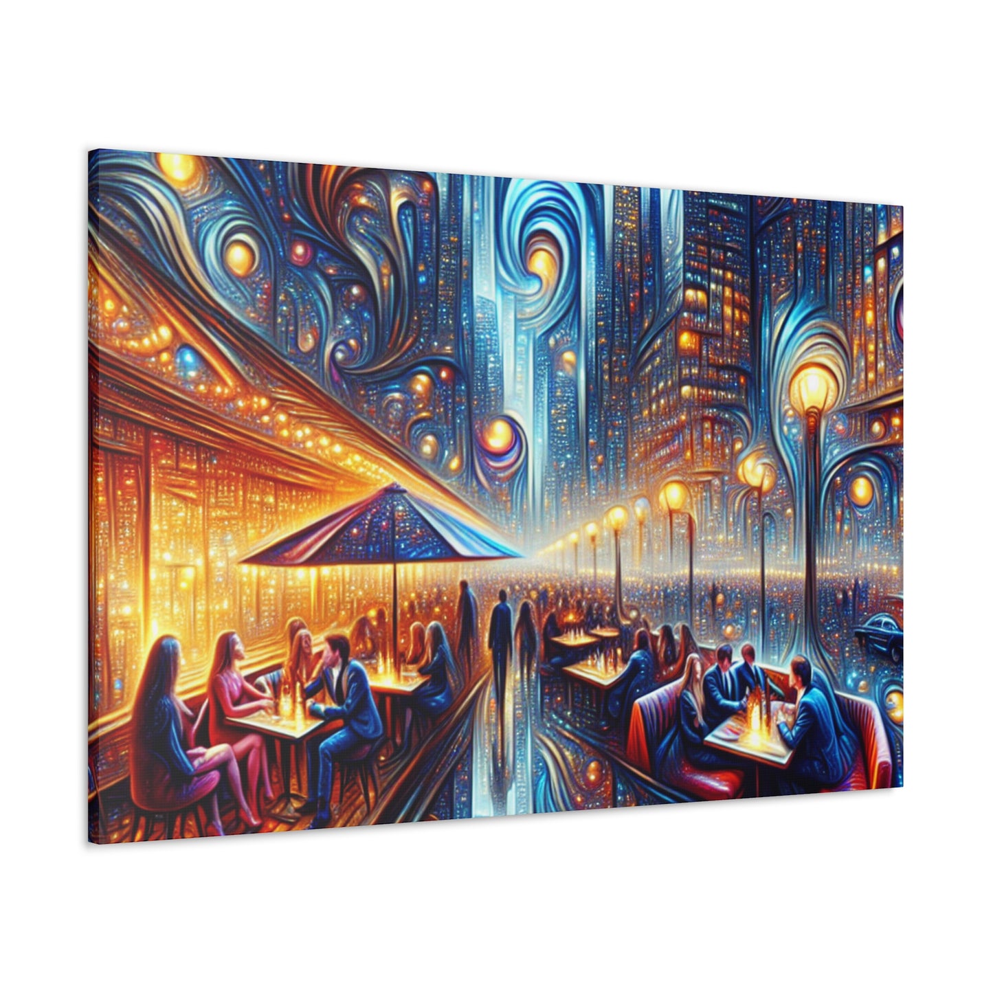 Whimsical Moonlit Encounter - Canvas