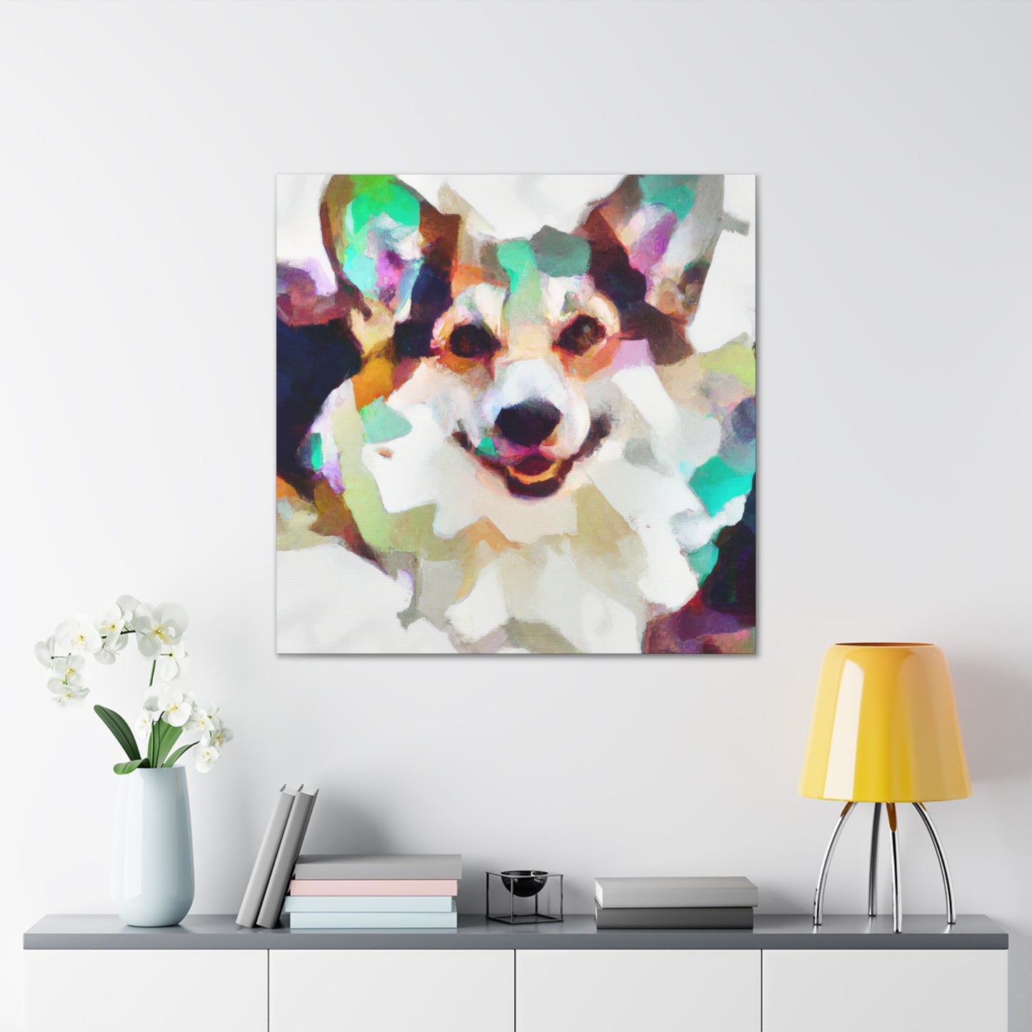 Welsh Corgi Reflection - Canvas