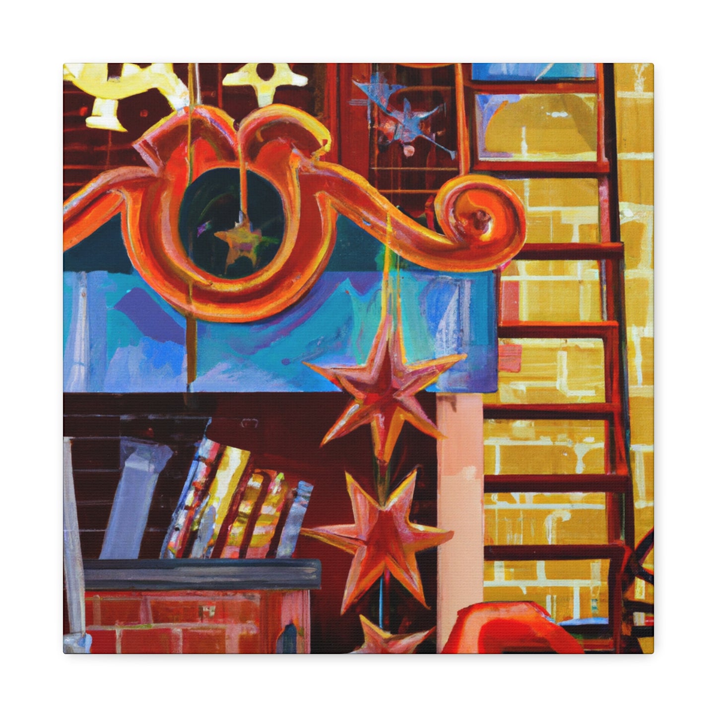 Santa's Workshop Splendor - Canvas