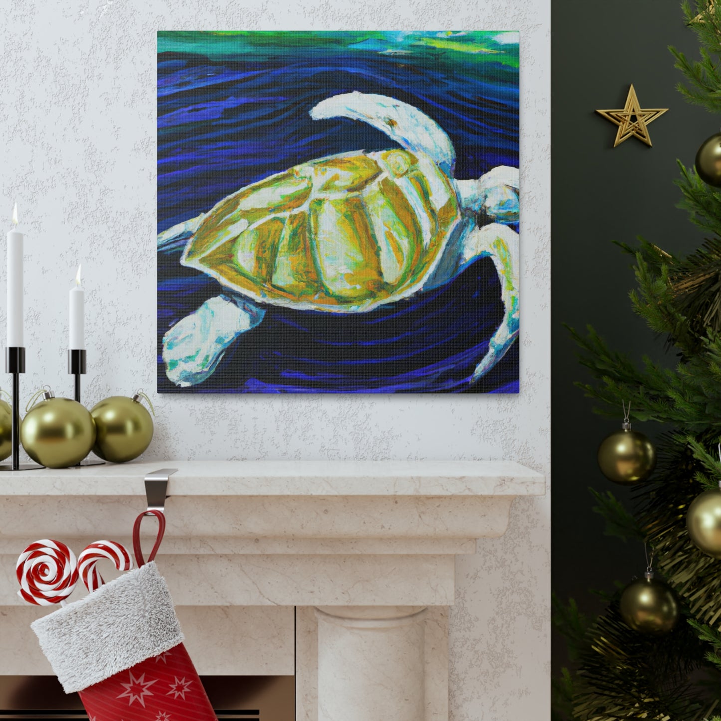 "Sea Turtle Dreamscape" - Canvas