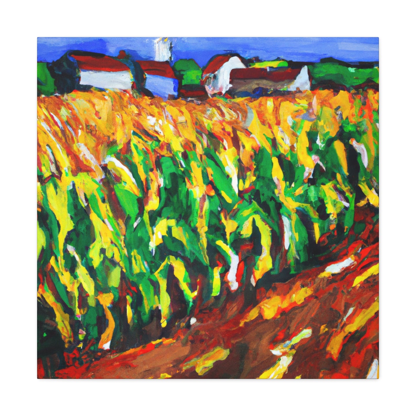 Golden Corn Harvesting - Canvas