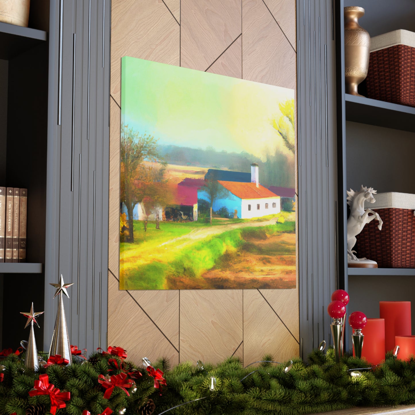 "Farmhouse of Seasons" - Canvas