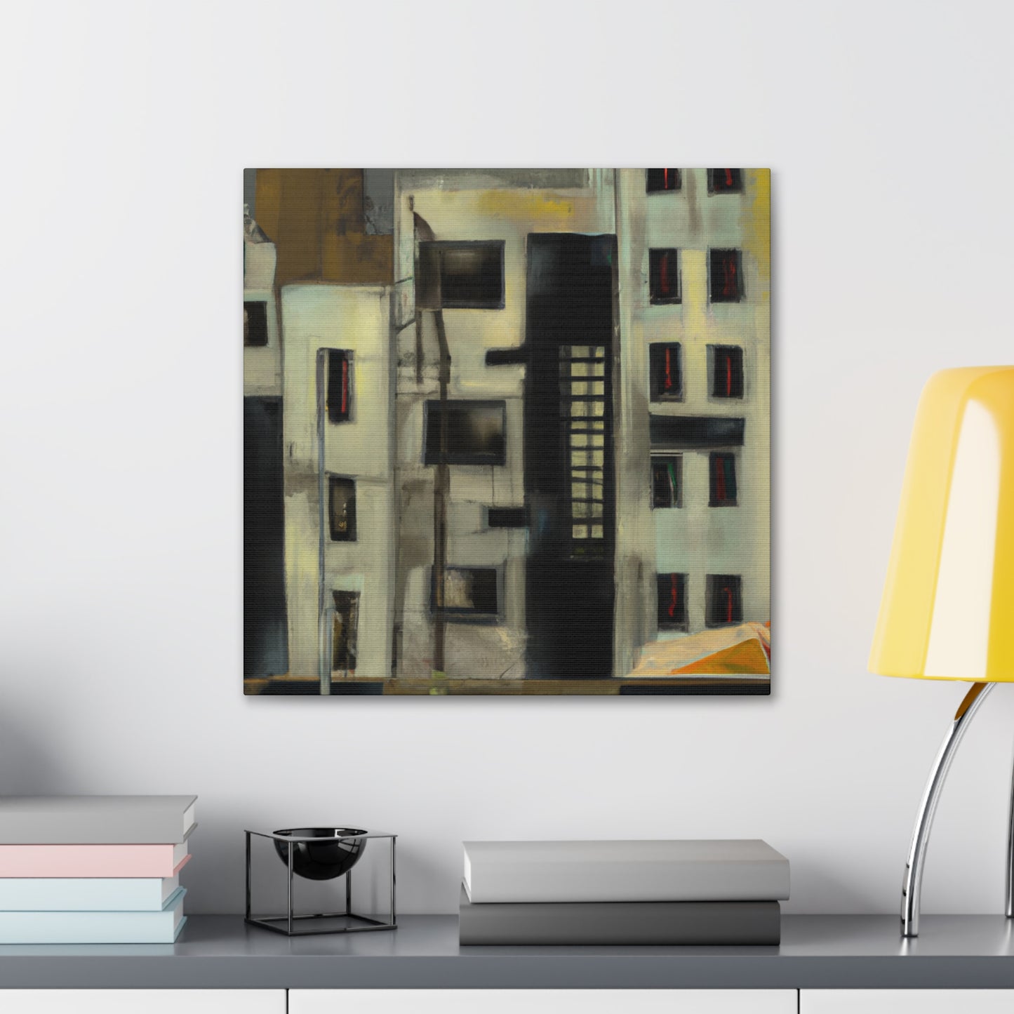 "Expressionist Cityscape Roar" - Canvas