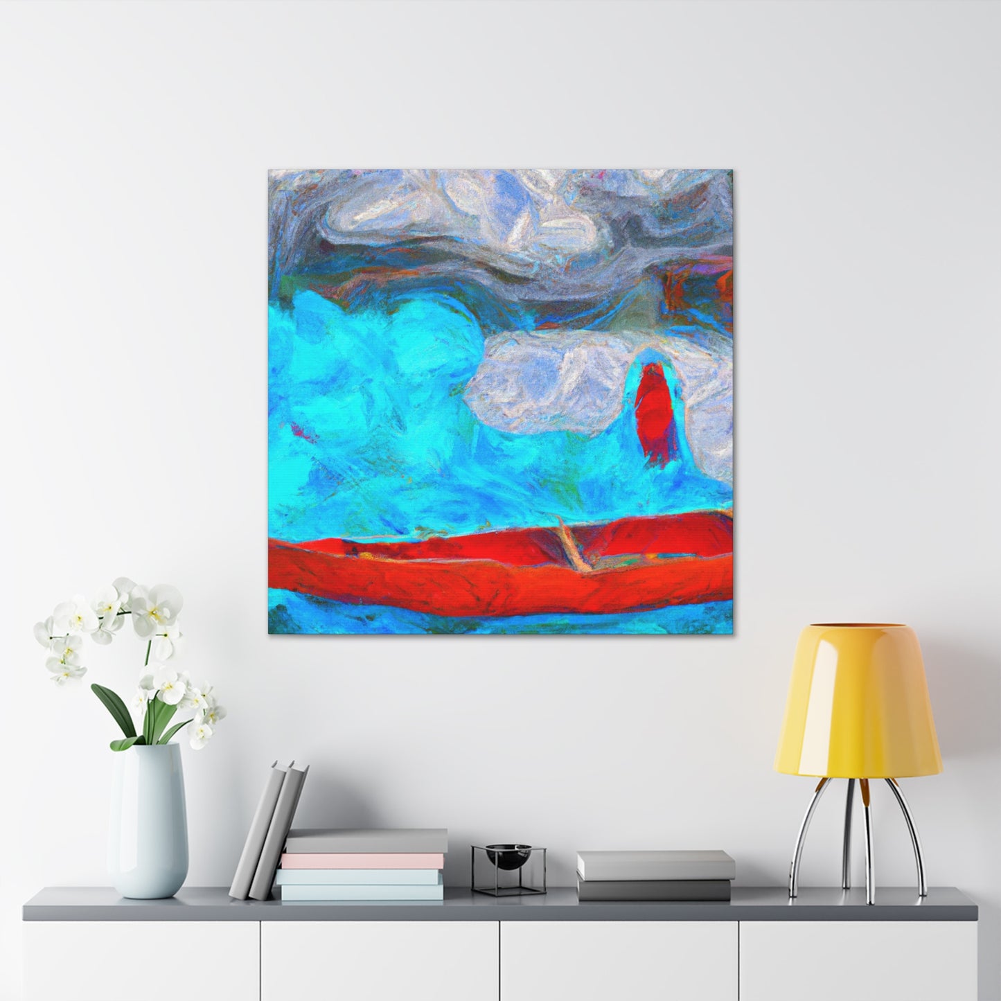 "Canoe in the Sunset" - Canvas