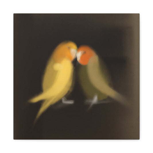 Lovebirds in Minimalism - Canvas