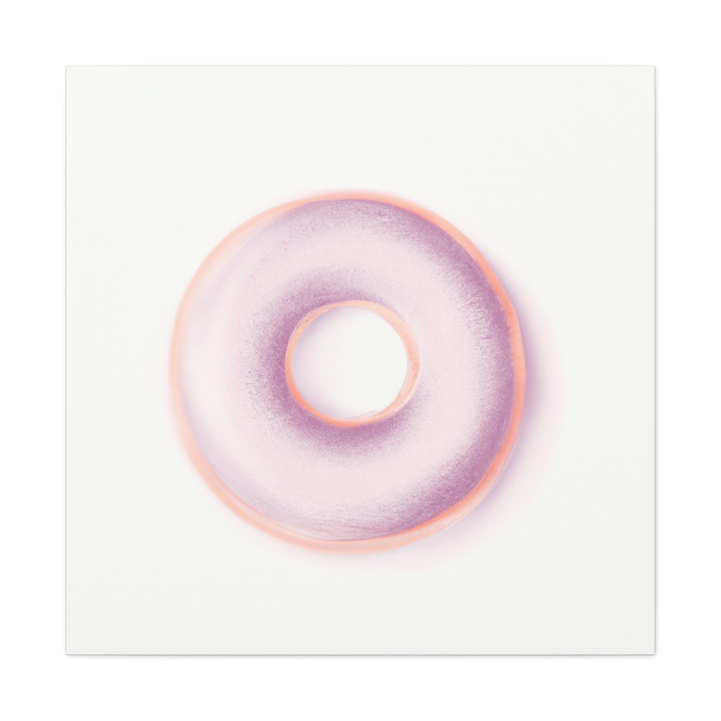 "Minimalist Doughnut Dream" - Canvas