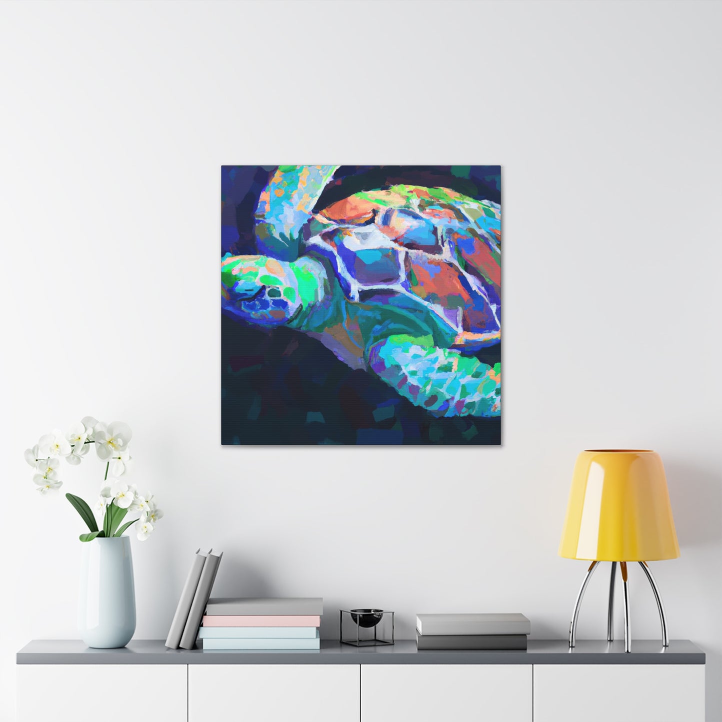 "Sea Turtle's Brilliant Hue" - Canvas