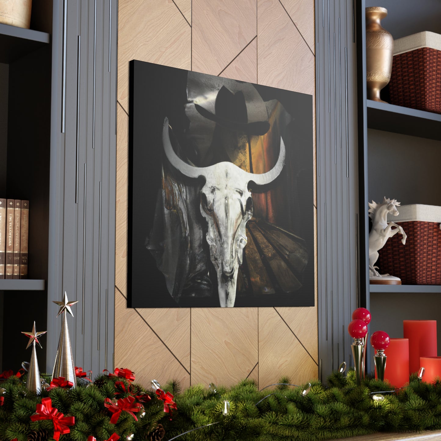 "Cow Skull Lone Survivor" - Canvas