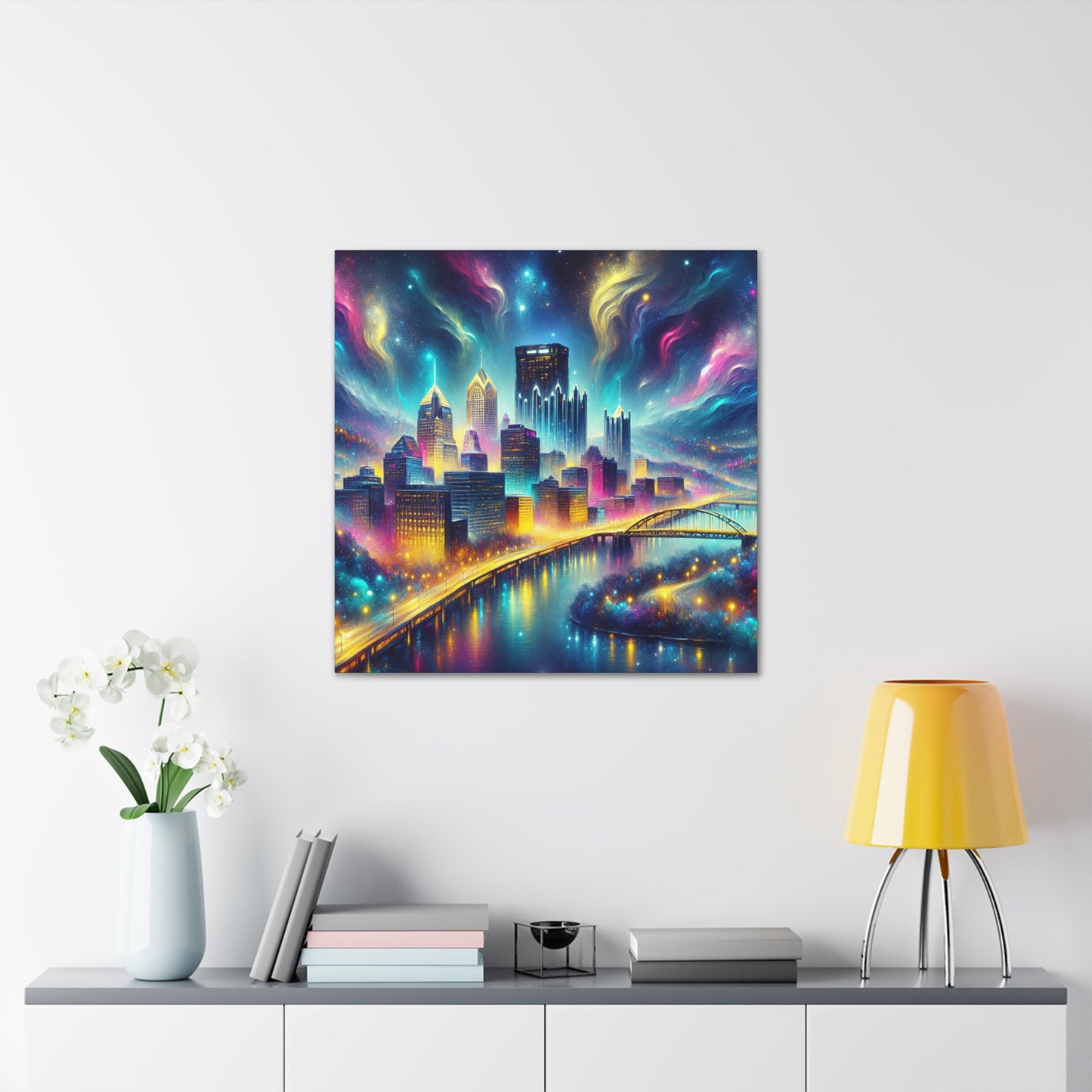 Steel City Dreamscape Transformed - Canvas