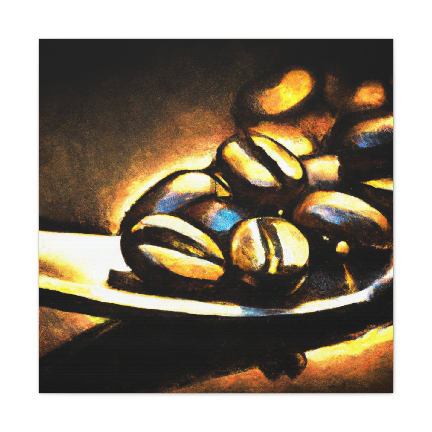 "Steam-Powered Coffee Beans" - Canvas