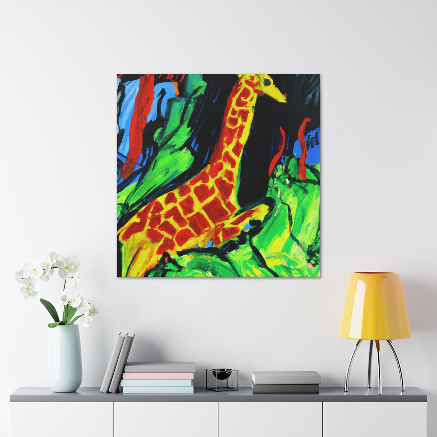 Giraffe in Abstract Forms - Canvas