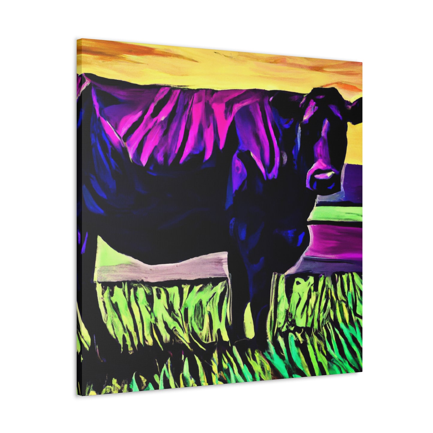 "Herd of Black Angus" - Canvas