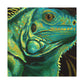 Green Iguanas Revelry - Canvas