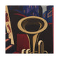 Rising Art Deco Trumpet - Canvas