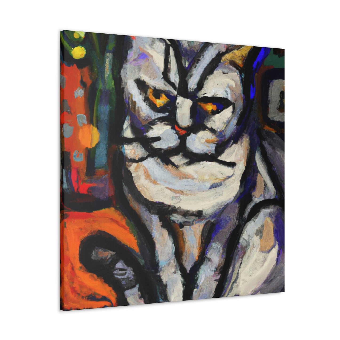 "Feline Expressionist Study". - Canvas