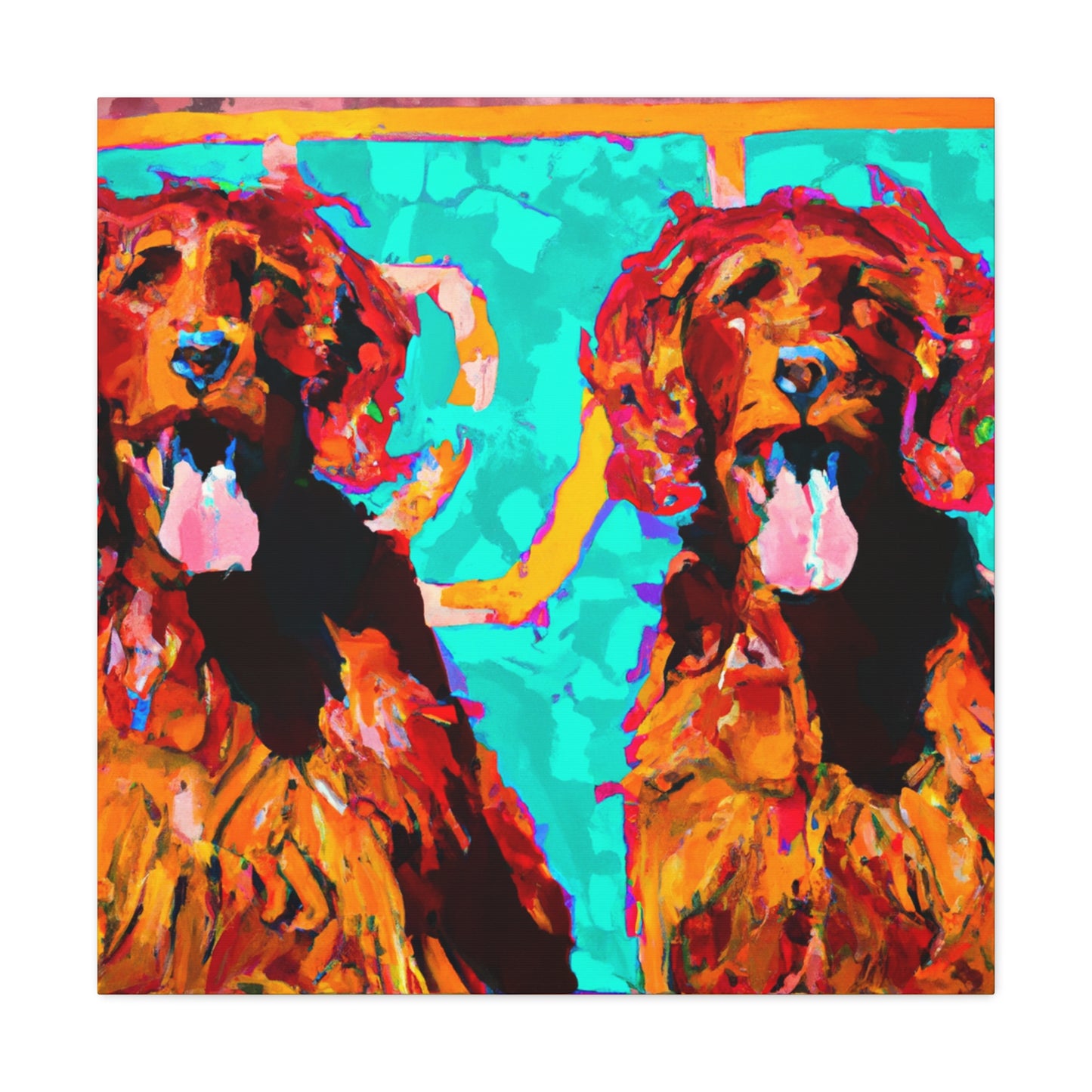 "Proud Irish Setter Portrait" - Canvas