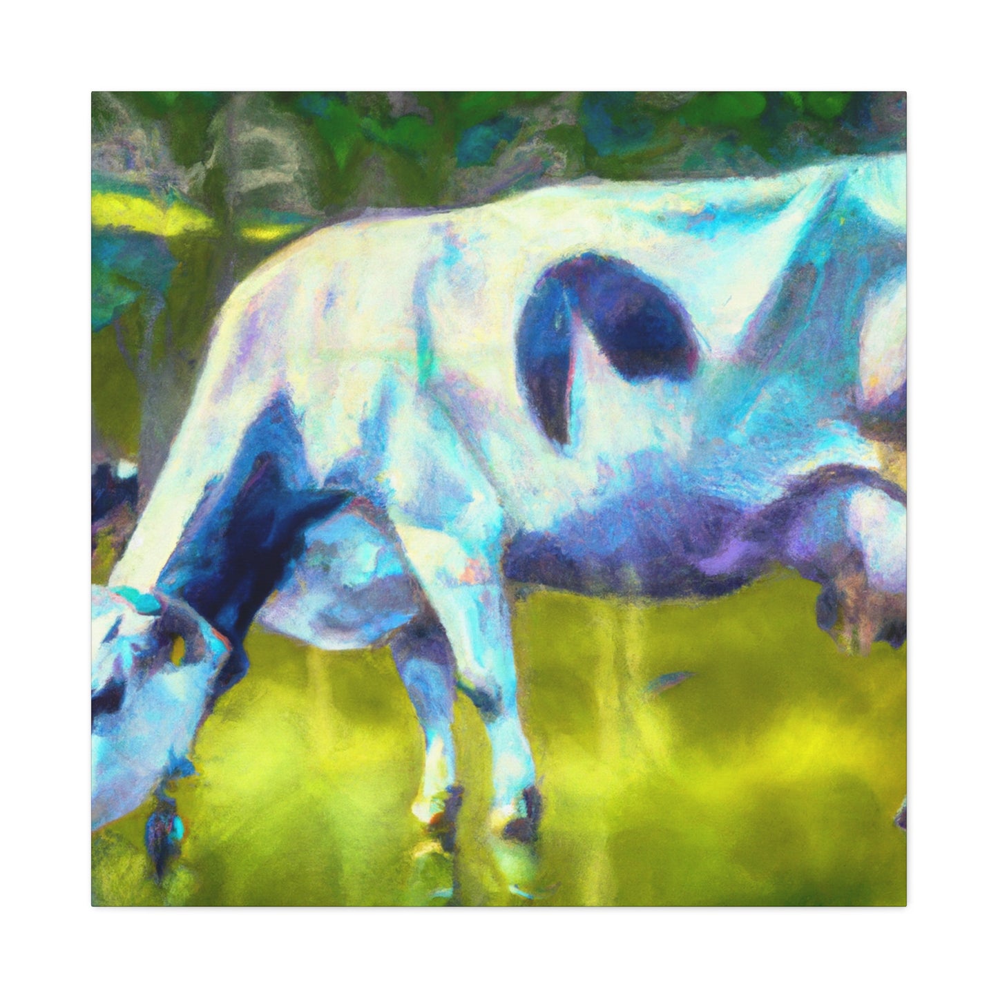 Mooing in Moonlight - Canvas