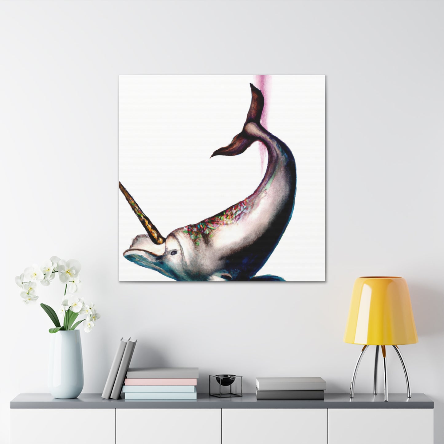 "Mysterious Narwhal Painting" - Canvas