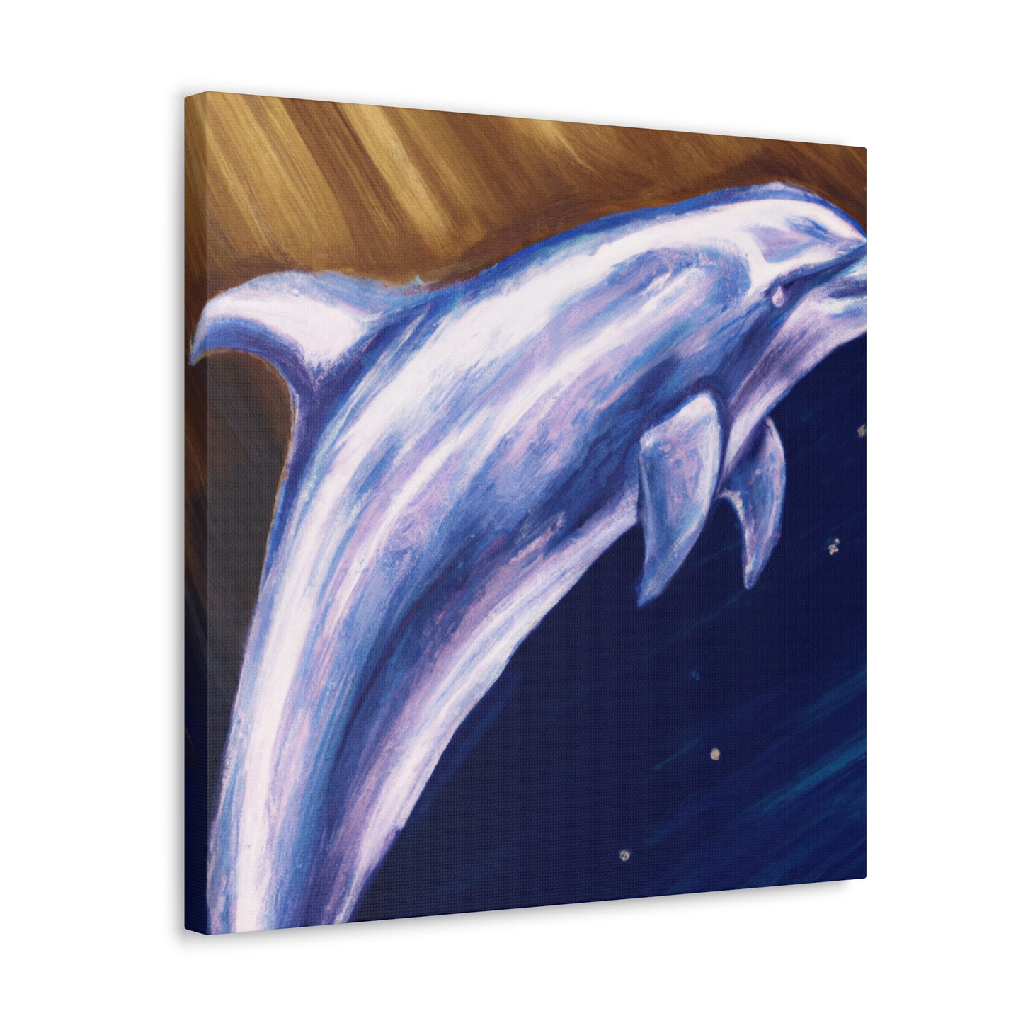 "Dolphin's Joyful Dance" - Canvas