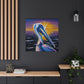 "Pelican in Flight Deko" - Canvas